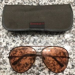 Italian Vintage Serengeti 5136 Boomslang Species Aviator-Style Sunglasses